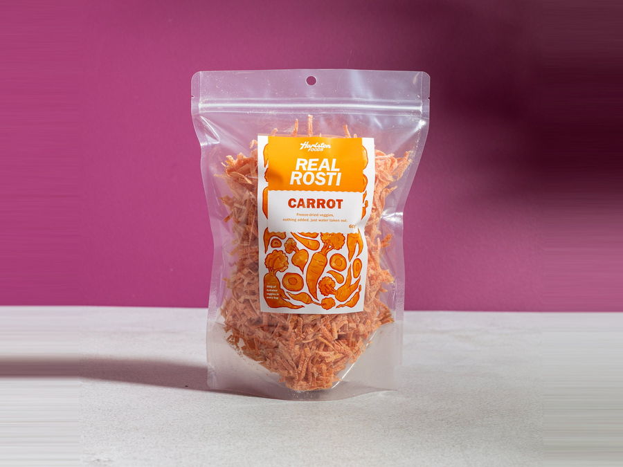 Harlston Real Rosti Carrot shredded freeze dried carrot pack